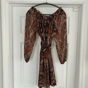 Michal Kors off the shoulder, paisley dress